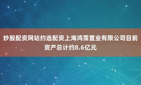 炒股配资网站约选配资上海鸿霈置业有限公司目前资产总计约8.6亿元